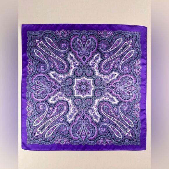 Purple Paisley Scarf G36 - Picture 1 of 4